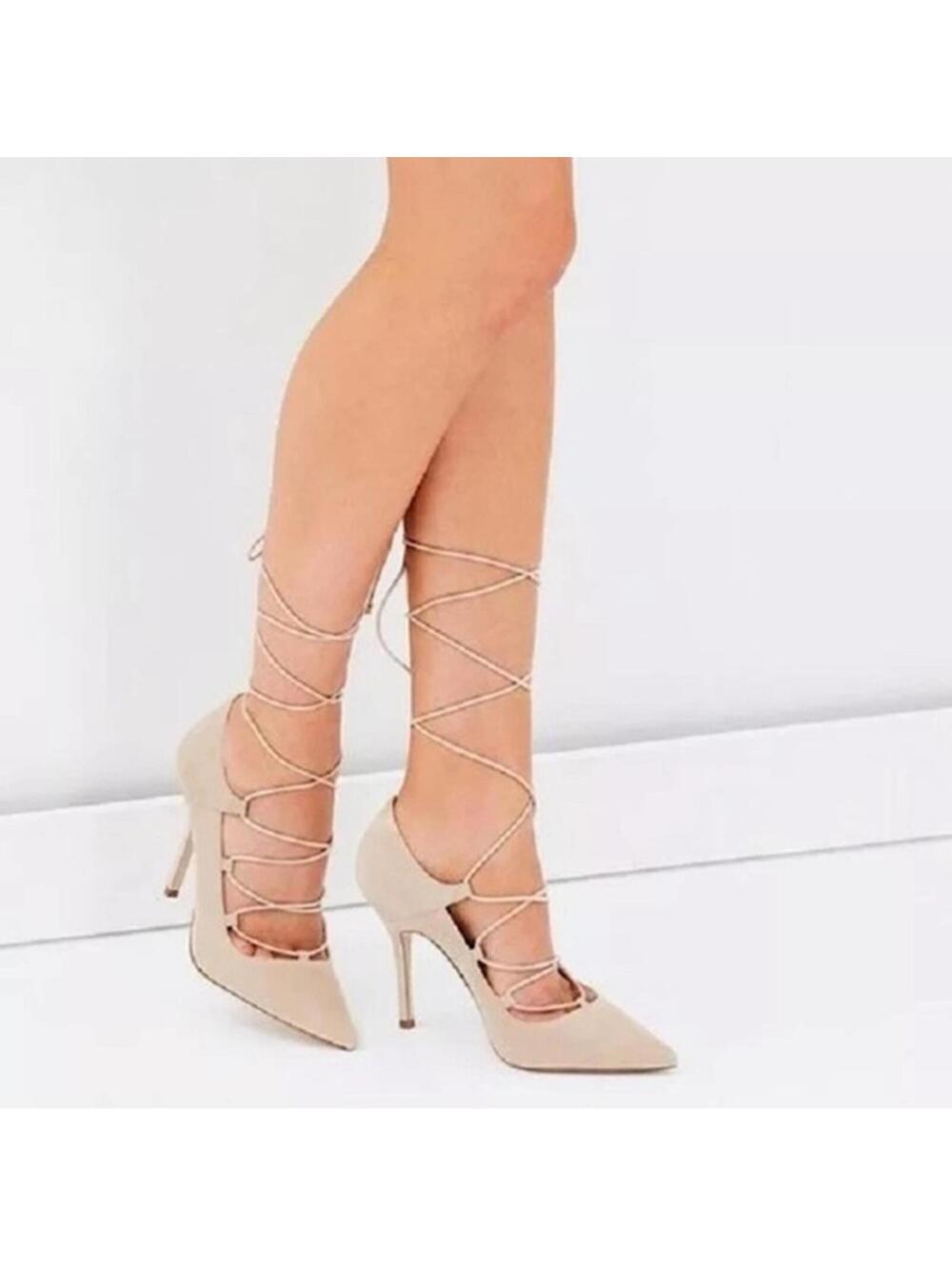 Aldo Tan Kenneson Lace up Pump Size 8.5